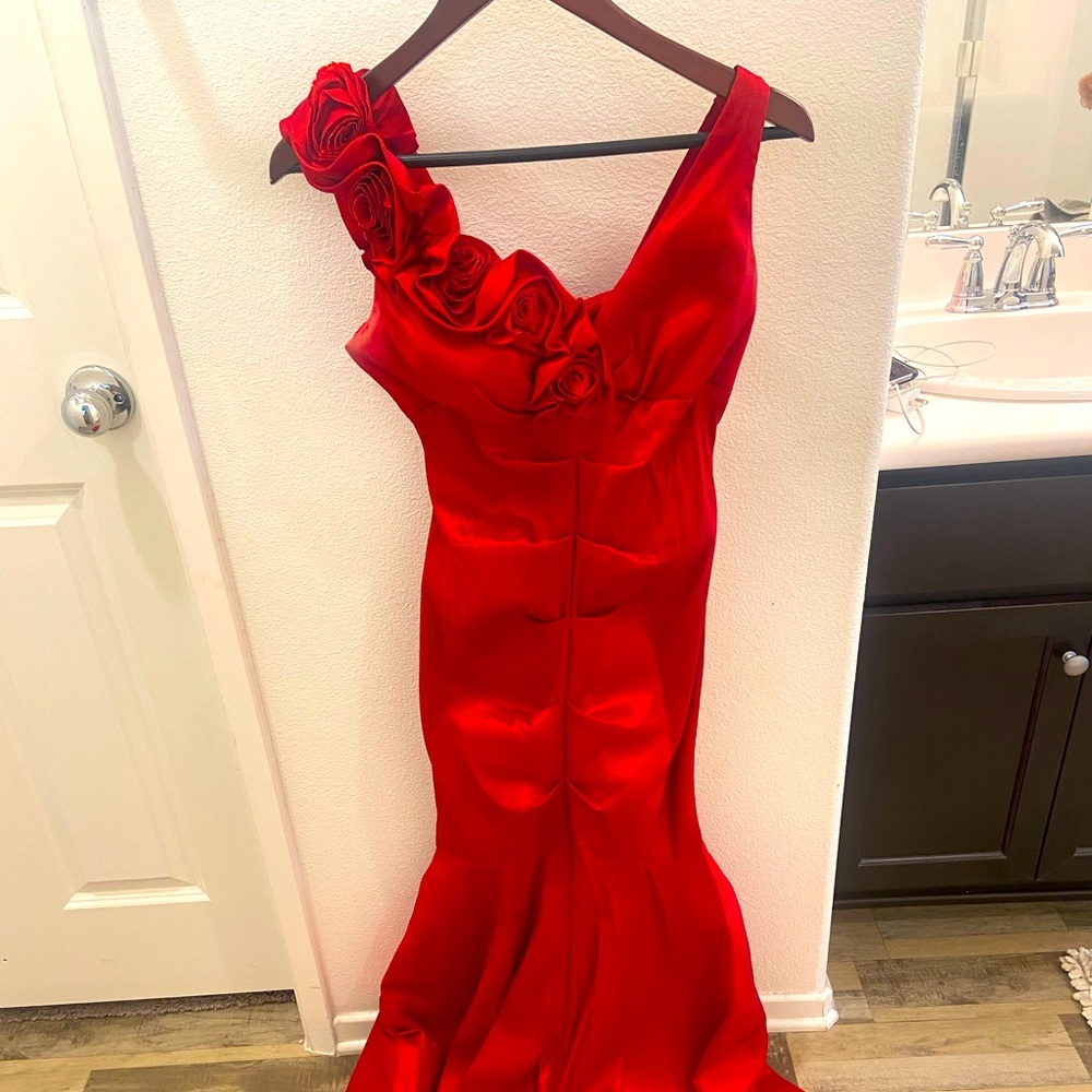 Red ballgown formal dress